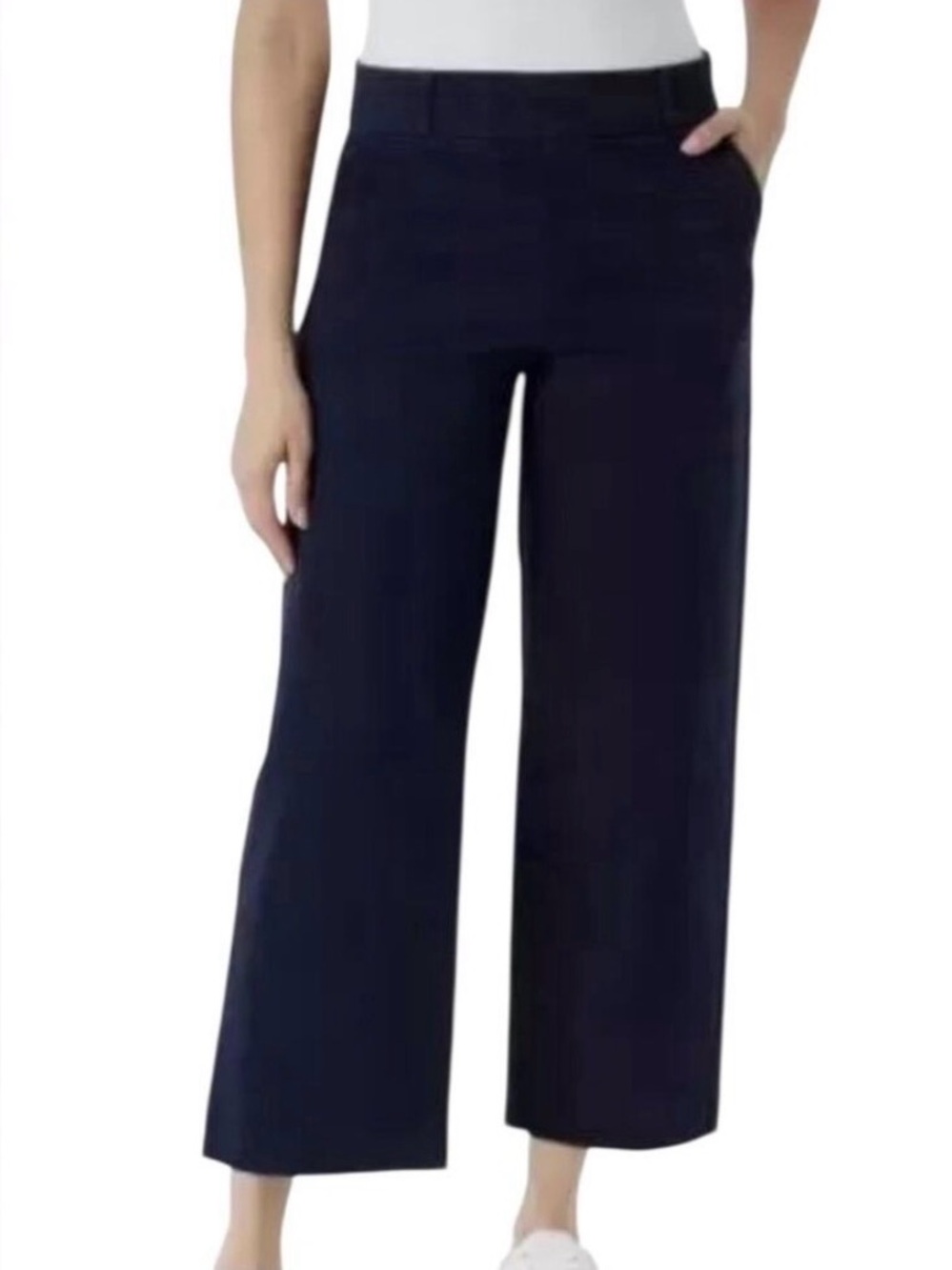 Gloria Vanderbilt Women’s Pull on Wide Leg Crop Blue Size 8 NWT